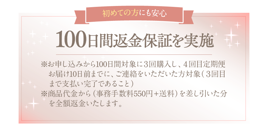 100日返金保障